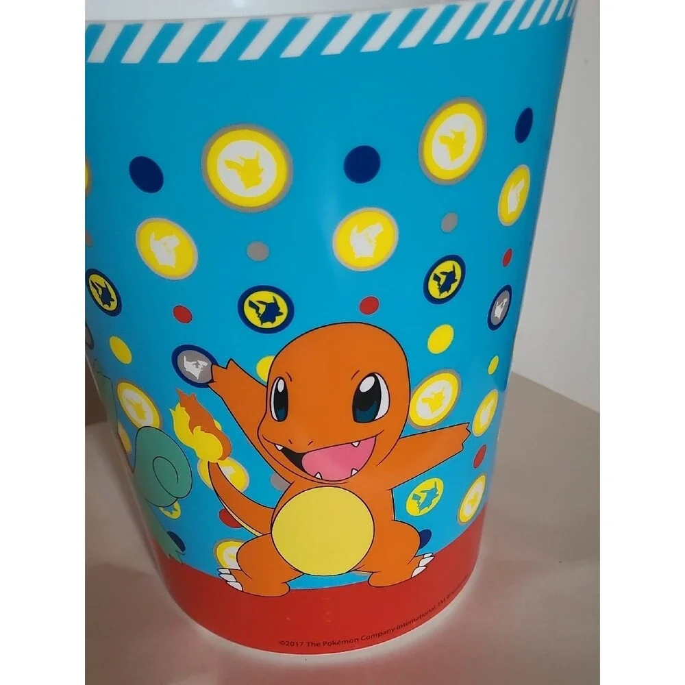 Pokemon Garbage Trash Pail Can Bin Pikachu Charmander Squirtle 2017 Nintendo